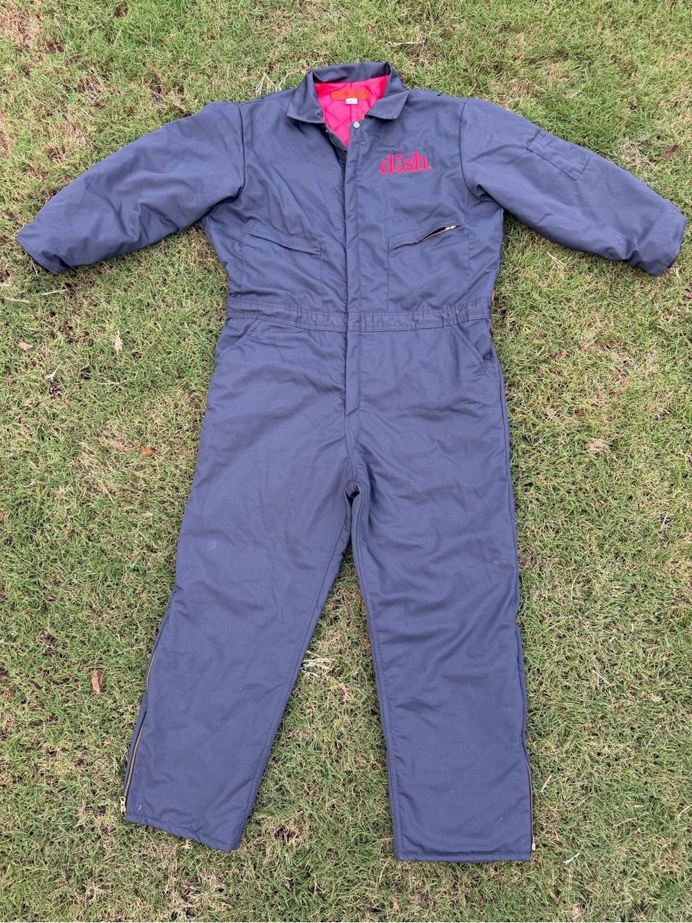 Cintas Men's Quilted Work Coveralls Navy Blue XL Workwear Utility